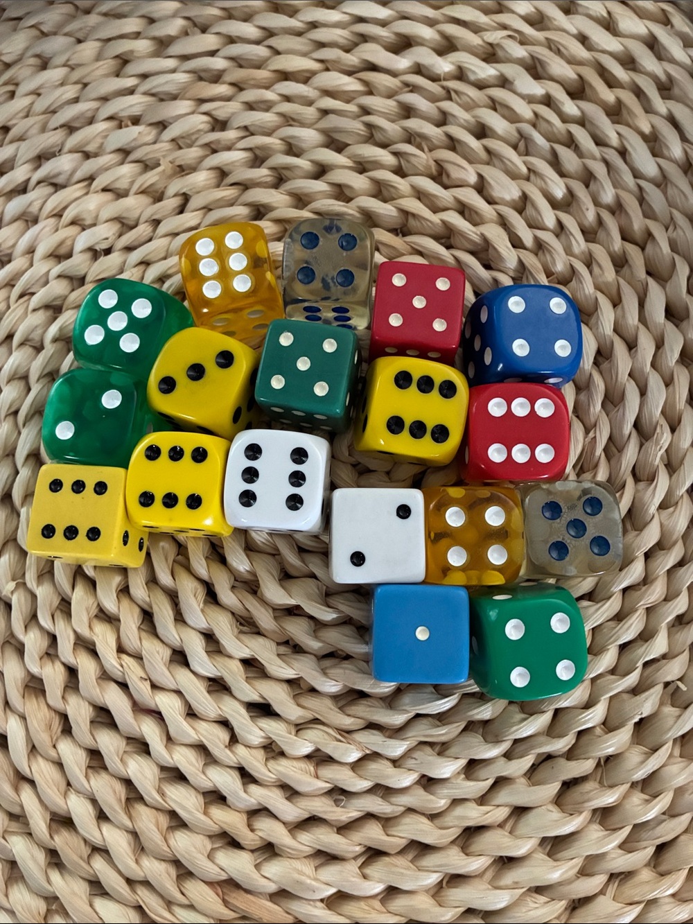 Colorful Vintage Dice Lot - Multicolor Game Dice